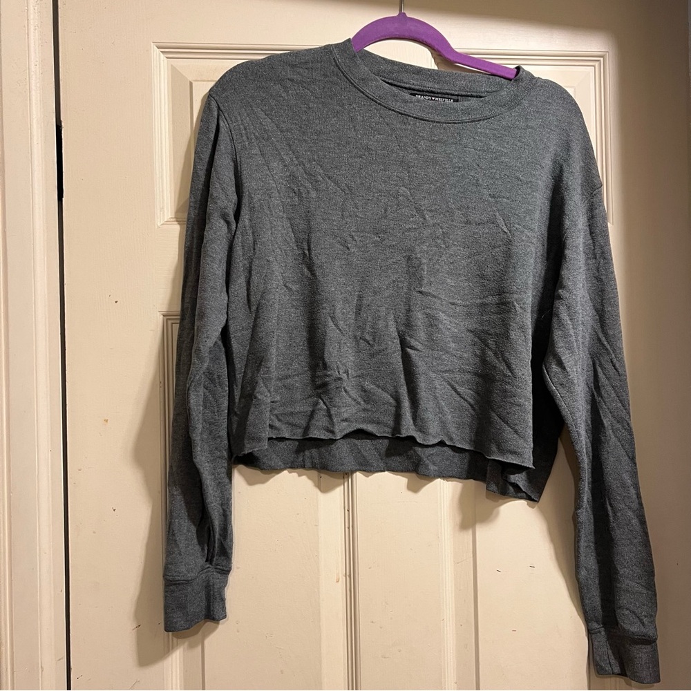 Brandy Melville Charcoal Long Sleeve Top